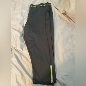 AERIE. Cropped gray leggings. XXL